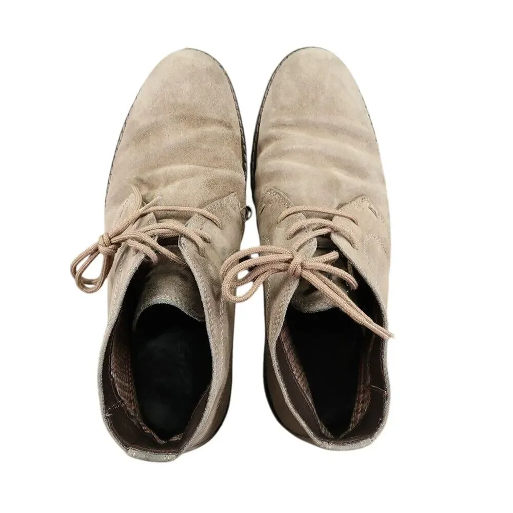 Calibrate Shoes Mens 9 Chukka Boots Leather Classic Lace Up Mid Lifestyle Brown
